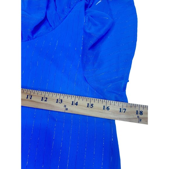 Sequin Hearts Girls Ruffled One-Shoulder Knot Tiying Mini Dress Blue XL - Picture 13 of 13